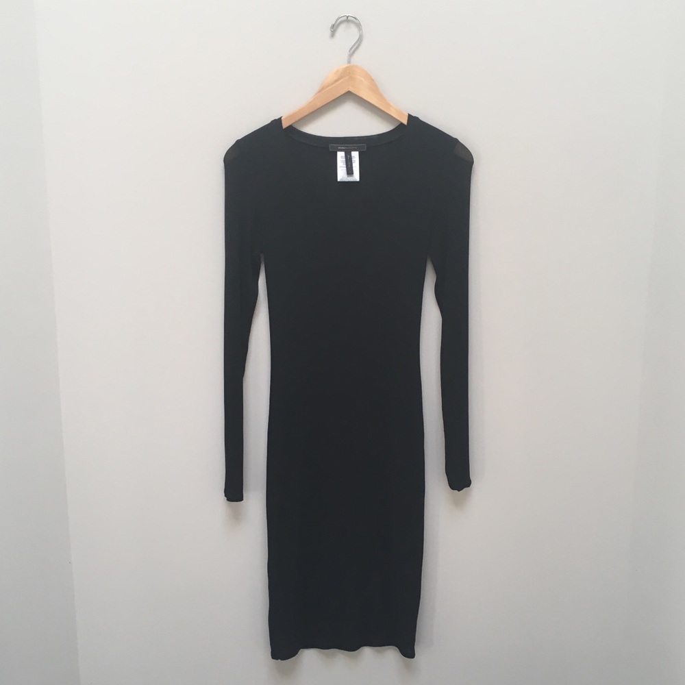 BCBGMaxAzria black dress with sleeve